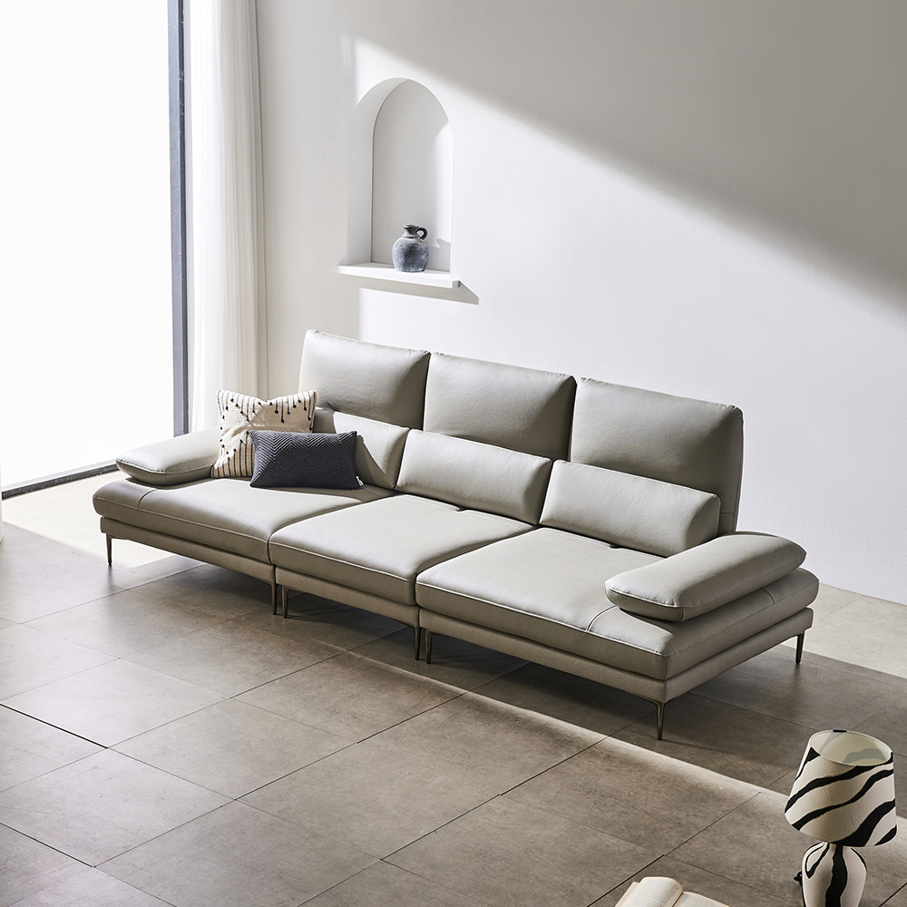 쉐우드 아소르 3.5인용 이태리 천연통가죽 기능성 스윙 소파