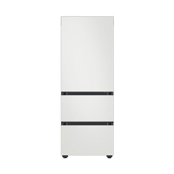 삼성 김치냉장고 비스포크 김치플러스 3도어 키친핏 313L (RQ33DB74D201) 코타 화이트