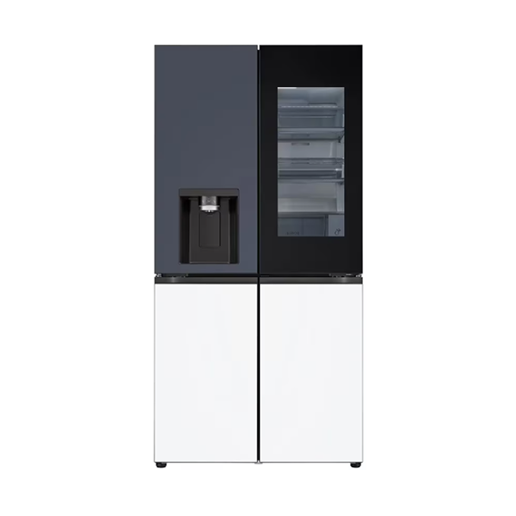 LG 얼음정수기냉장고 상냉장 퓨어프레쉬 (노크온) (메탈) 네이비 화이트 817L (W826MNQ492S) 방문관리 (프리미엄 케어)