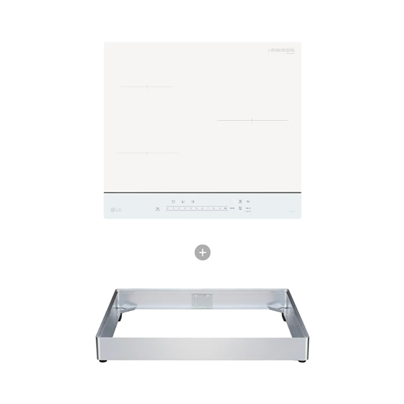 LG 디오스 오브제컬렉션 전기레인지 인덕션 3구 스탠딩 (세라믹 글라스) 케이스 결합 8.5CM (BEI3HKSLEC) 6개월 방문관리