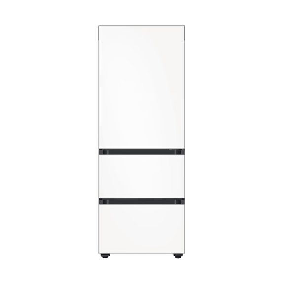 삼성 김치냉장고 비스포크 김치플러스 3도어 키친핏 313L (RQ33DB7411W6) 새틴 화이트