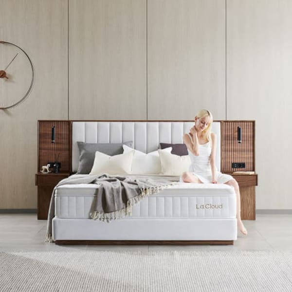 (보람피플 올인원598 2구좌) 라클라우드 시에스타 호텔식 침대 프레임+매트리스 세트(SS) 네추럴 브라운(SS) 상조가전