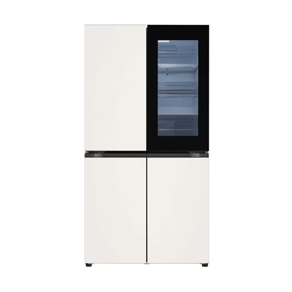 LG 디오스 AI 오브제컬렉션 STEM 베이직 퓨어프레쉬 냉장고 870L 베이지 (메탈) (T876MEE312) 방문관리 (라이트 케어)