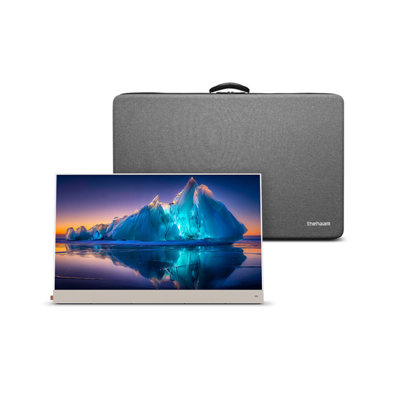 더함 NA321QLED Google5.0 PORTABLE 2025C WHITE + 이동형 스탠드(GP324QW-5.0-이동형스탠드)