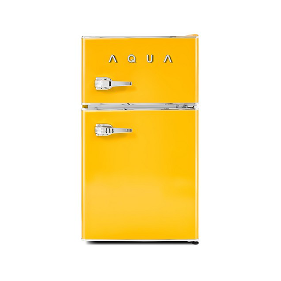 하이얼 소형 레트로 냉장고 (ART82MDCLY) 옐로우