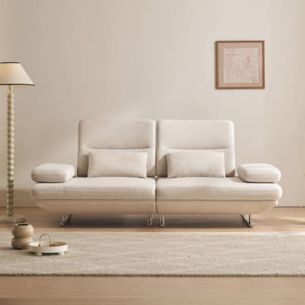 (보람피플 올인원598 2구좌) 라클라우드 그랑블 스윙 기능성 패브릭 소파 3인용_아이보리 상조가전