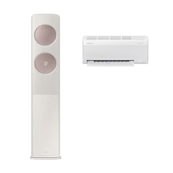삼성 에어컨 무풍 클래식 AF9500 베이지 스탠드+벽걸이 19평+6평 (AF70F19D24ER3S)