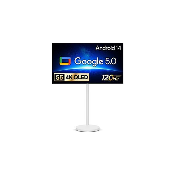 더함 스마트 구글 5.0 OS 안드로이드 14 QLED 55인치 이동형스탠드 (G554Q-5.0-삼텐바이미)