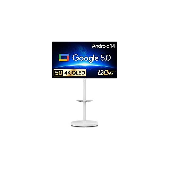 더함 스마트 구글 5.0 OS 안드로이드 14 QLED TV 50인치 이동형스탠드 (G504QW-5.0-삼텐바이미)