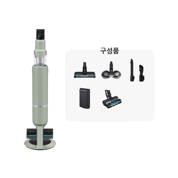 삼성 비스포크 제트 AI 250W 청소기 새틴 세이지 그린 (VS25C970DWS)