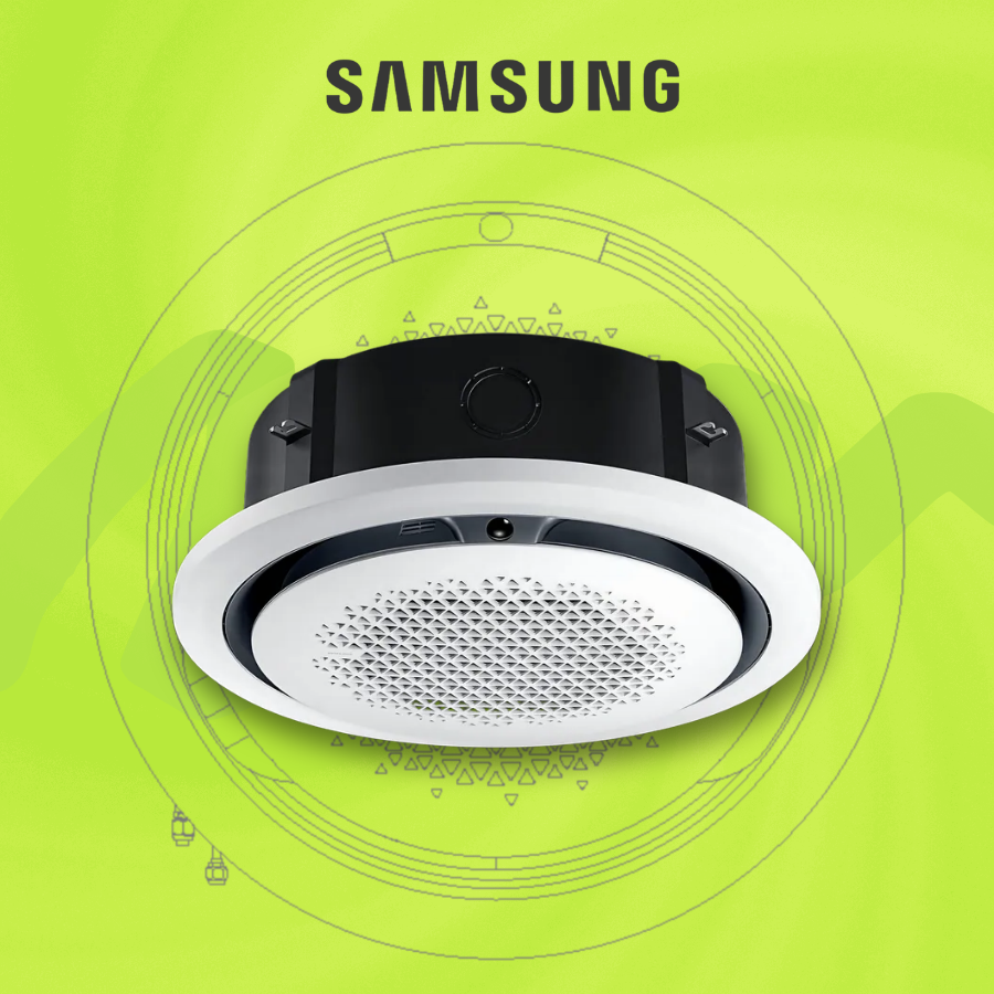 삼성 천장형 시스템에어컨렌탈 냉난방기 25평형 단상 WiFi 내장360CST 원형 사각판넬 (AC090CS6PBH1SY) 최대혜택사은품 