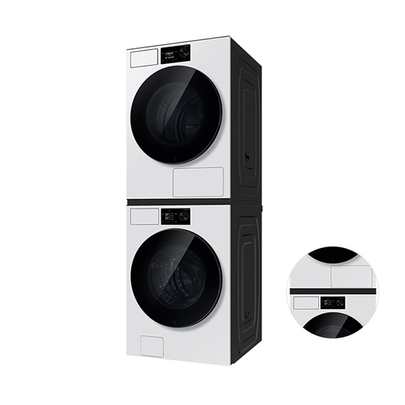 삼성 세건셋트 비스포크 AI 세탁기(24kg) + 건조기(20kg) + 상단 설치 키트 화이트 (WF80H2420BDHW)