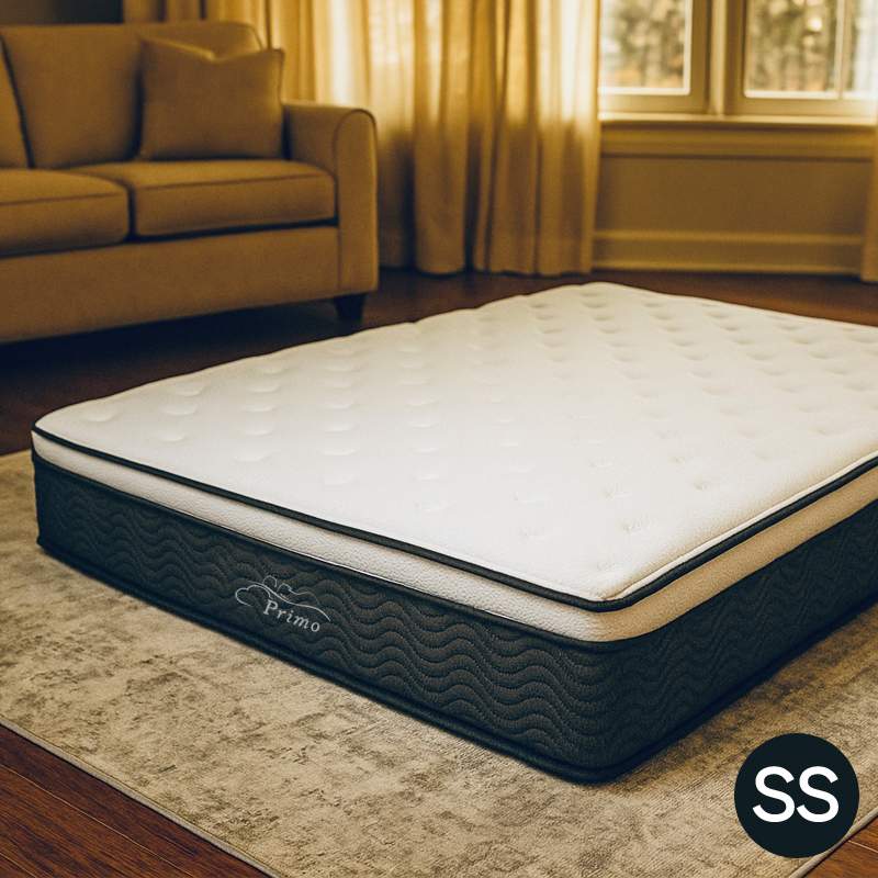 (보람피플 올인원598 1구좌) 프리모 매트리스 슈퍼싱글SS SS + 패브릭 프레임 베이직 상조가전