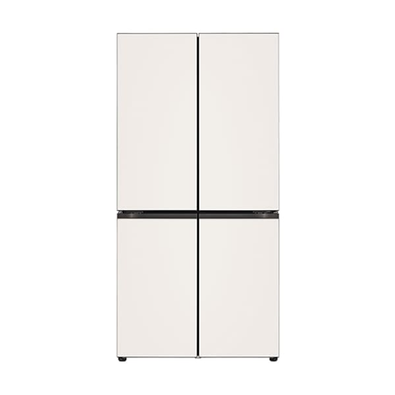 LG 디오스 오브제컬렉션 STEM 베이직 냉장고 상냉장 퓨어프레쉬 1매직 S(글라스) 베이지(상하) (M876GBB181)