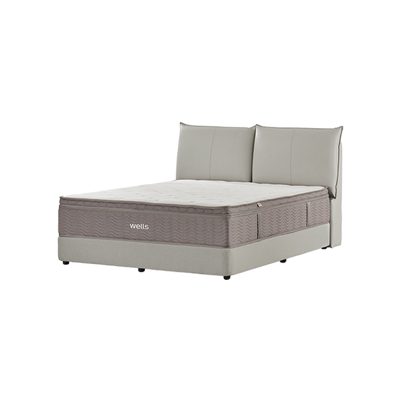 웰스 프레임 가죽쿠션 퀸