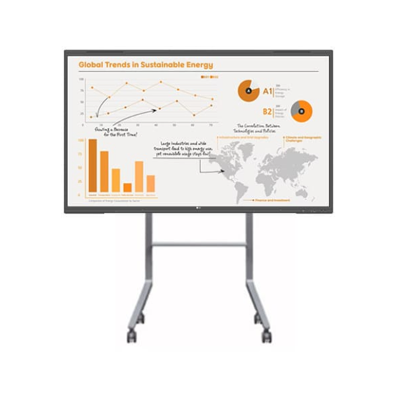 LG 전자칠판 이동형 스탠드 결합 75인치 (75TR3PN-B.AKRQ_ST-860F.AKRQ)