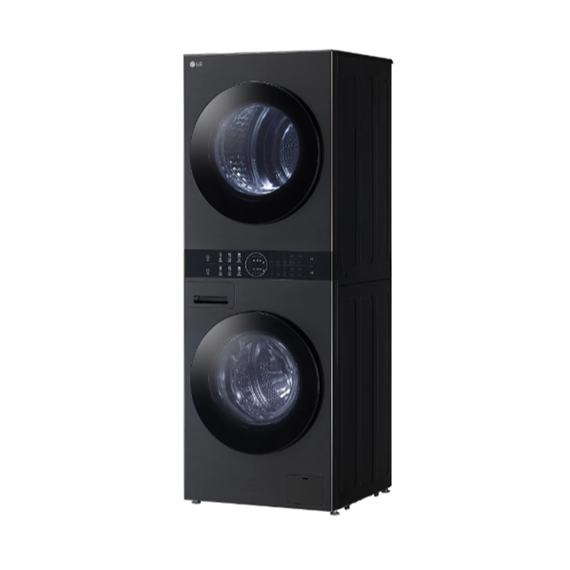 LG 트롬 오브제컬렉션 워시타워 컴팩트 세탁기 13kg+건조기 10kg 플래티넘블랙&블랙 (W1310BHN)