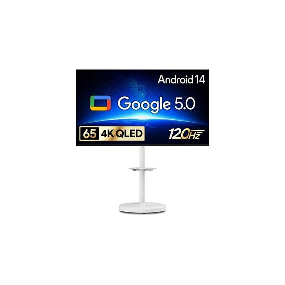 더함 스마트 구글 5.0 OS 안드로이드 14 QLED 65인치 이동형스탠드 (G654Q-5.0-삼텐바이미)