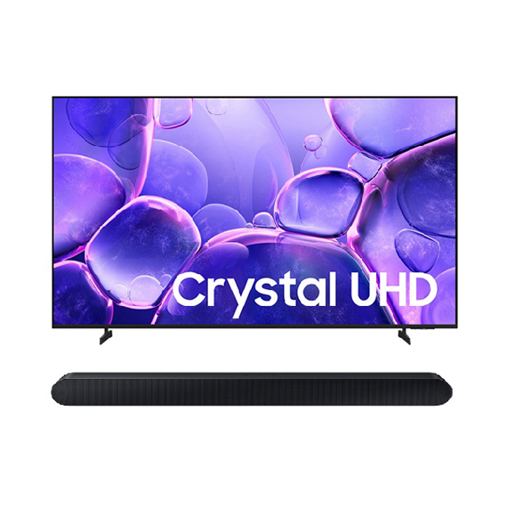 (보람피플 올인원598 2구좌) 삼성 Crystal UHD TV 65인치 스탠드 + 5.0 채널 사운드바