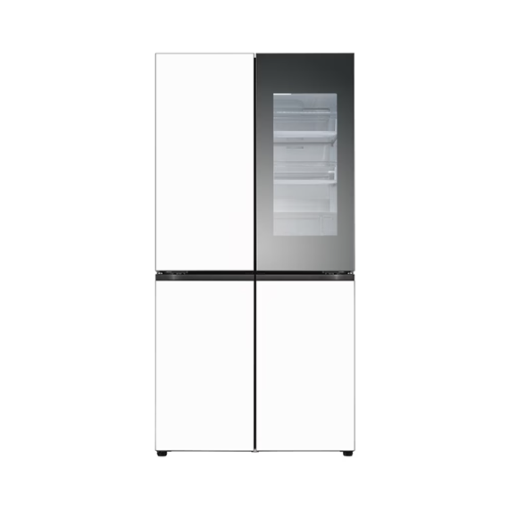 LG 디오스 오브제컬렉션 STEM 베이직 냉장고 상냉장 (글라스) 화이트-화이트(상하) (M875GWW582S)