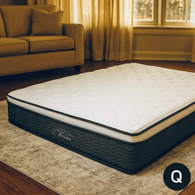 (보람피플 올인원598 1구좌) 프리모 매트리스 퀸Q PR330-1 Q + 패브릭 프레임 베이직 상조가전