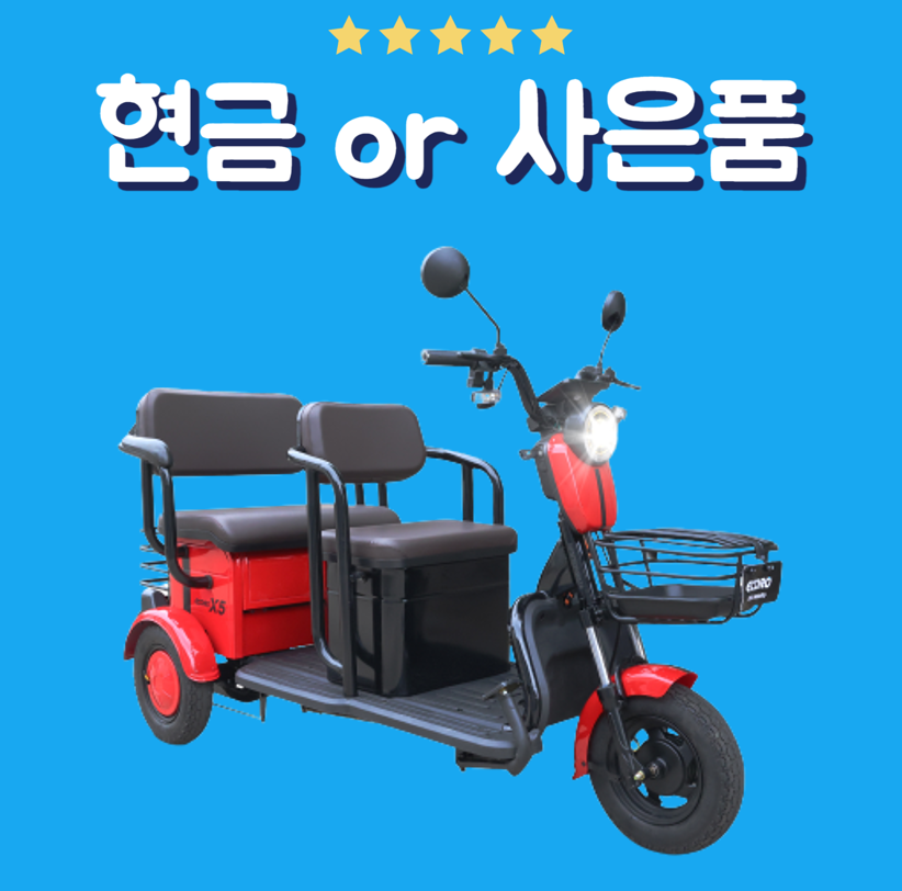 에이유테크 에코로 전동스쿠터 렌탈 X5 48V 20Ah 레드블랙