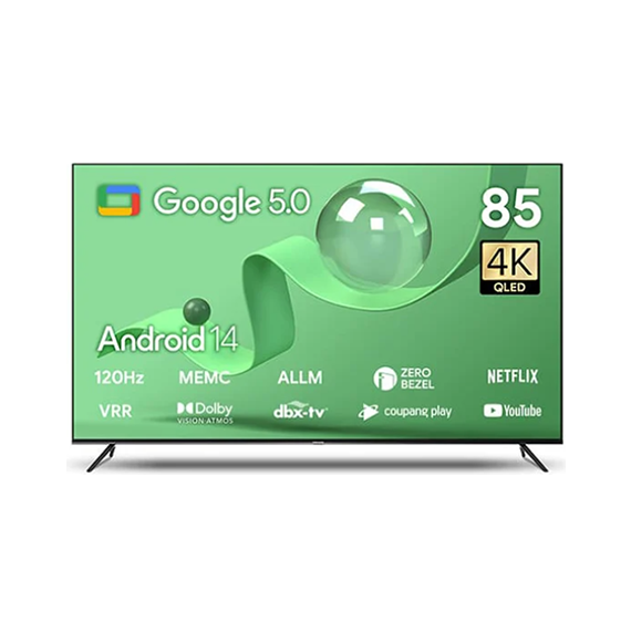 더함 스마트 구글 5.0 OS 안드로이드 14 QLED 85인치 120Hz (UA851QLED)