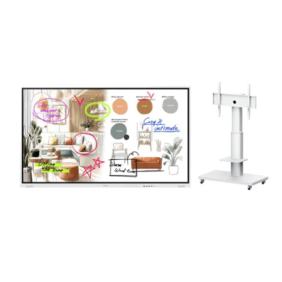 삼성 전자칠판 FLIP PRO 75인치 + 이동형 스탠드 (LH75WMFWLGCXKR_HA-AFN-S7585-WH)
