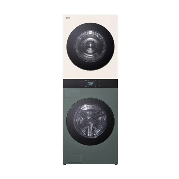 LG 세탁기+건조기 워시타워 세탁 25KG+건조25KG 그린 베이지 (WA2525GEP6H)