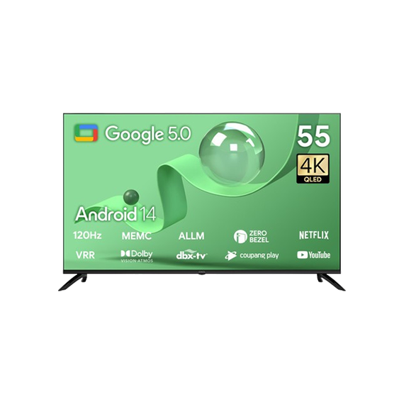 더함 스마트 구글 5.0 OS 안드로이드 14 QLED 55인치 120Hz
