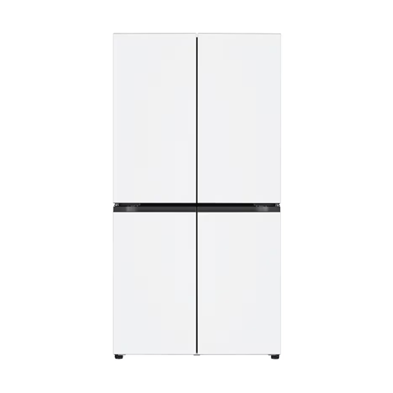 LG 디오스 오브제컬렉션 STEM 베이직 퓨어프레쉬 냉장고 (메탈) 에센스화이트 860L (T876MQQ012) 방문관리 (라이트 케어)