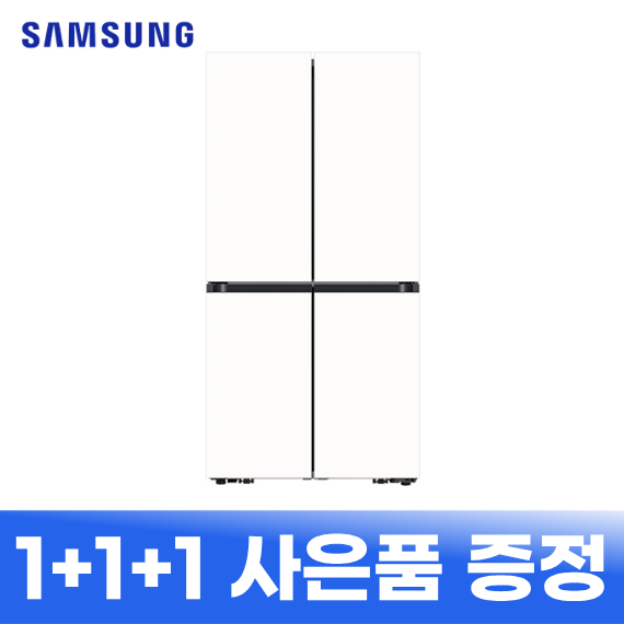 삼성 냉장고 4도어 Bespoke (fixed) 프리스탠딩 벤딩 일반 905L (RM70F90R2ZD) 에센셜화이트 렌탈
