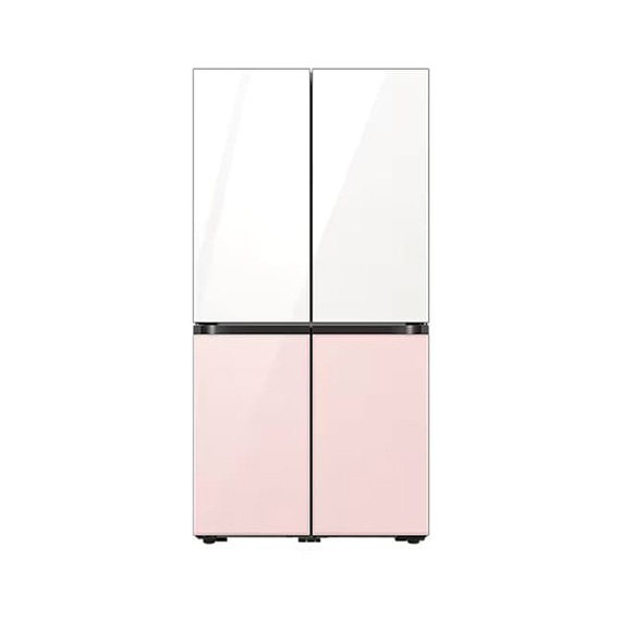 삼성 BESPOKE 냉장고 4도어 875L 글램화이트 글램핑크 (RF85DB90B255)