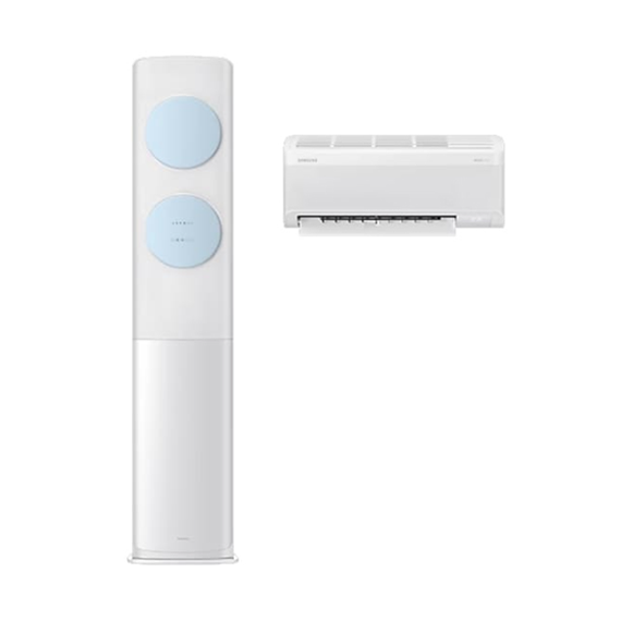 삼성 에어컨 무풍클래식 스탠드+벽걸이 매립배관 19평+6평 (AF70F19D11LRS)