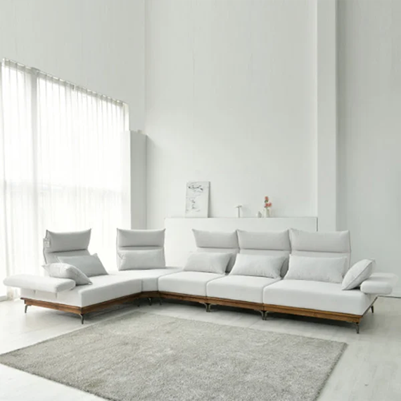 퍼니챗 헤라 6인용 코모도 원단 코너형 소파