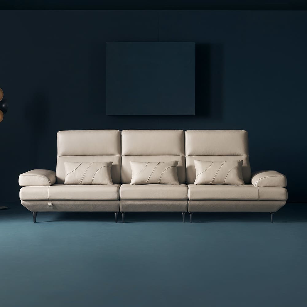 쉐우드 마벨 4인용 이태리 천연통가죽 기능성 스윙 소파 (색상 9종)