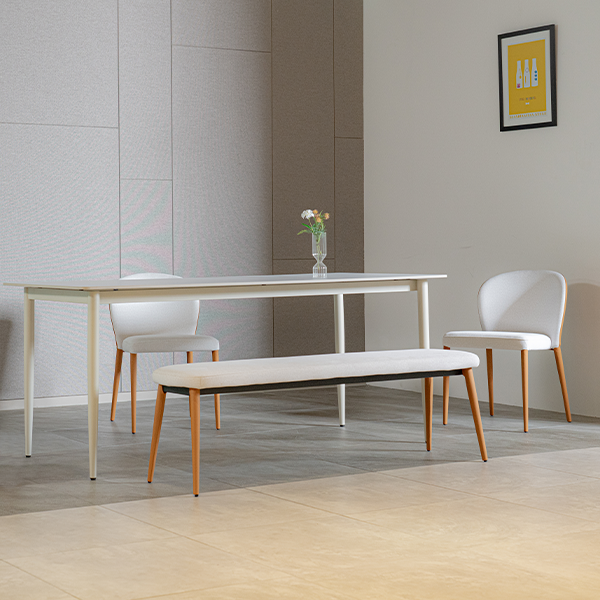 (보람피플 올인원598 2구좌) 헨지디자인 토니 4인 세라믹 식탁 1200 벤치형 세트(의자2+벤치) 상조가전