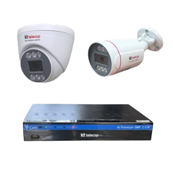 KT CCTV 녹화기 500만 DVR KTT-5MPPAI 16채널 카메라 13대 (프리미엄 화질UP)