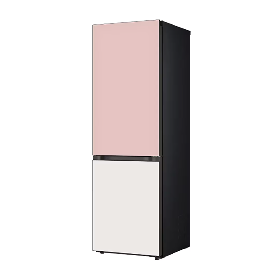 LG 모던엣지 2도어 냉장고 344L 핑크 베이지 (글라스) (Q342GPB133S) 방문관리 (스탠다드 케어)