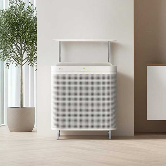 LG 퓨리케어 AI 오브제컬렉션 월핏 스탠드 공기청정기 18평형 선반 KIT (카밍 베이지) (AS185LSAAS)