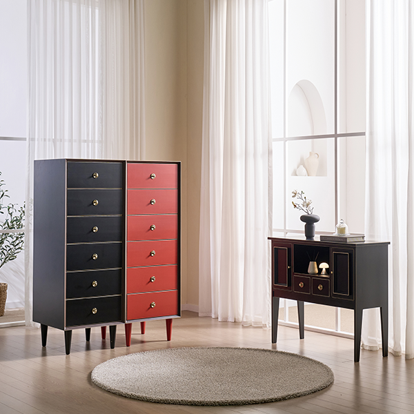 헨지디자인 플레르 6단 서랍장 2개 + 플레르 콘솔 1개