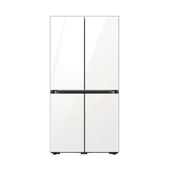 삼성 4도어 Bespoke (fixed) 냉장고 (RF85DB90B135) 글램 화이트