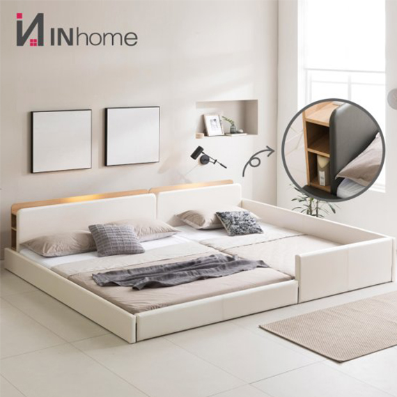 인홈 라온 LED 저상형 침대 SS (유로탑)