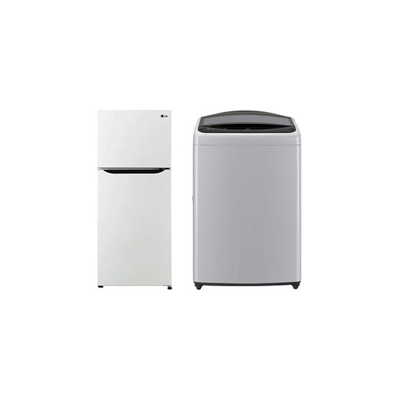 LG전자 결합2종 일반냉장고 189L 화이트+통돌이 세탁기 17kg 미드 프리