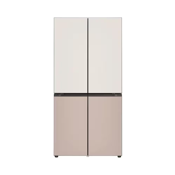 LG 디오스 오브제컬렉션 냉장고 상냉장 퓨어프레쉬 빌트인(글라스) 토프 아몬드 609L (M616GGA0J1) 방문관리 (라이트)