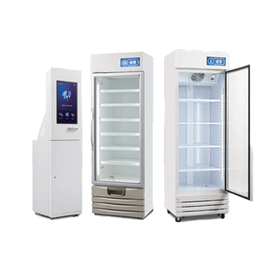 신성I&C 픽앤탁 라이트 AI 스마트 쇼케이스 키오스크 & 냉장고 2EA