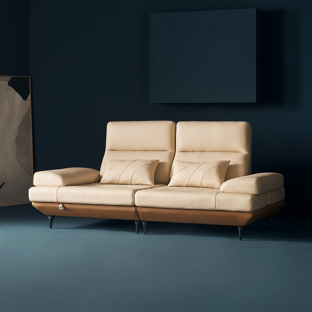 쉐우드 마벨 3인용 이태리 천연통가죽 기능성 스윙 소파 (색상 9종)