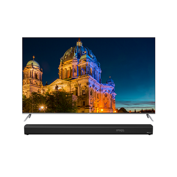 더함 결합2종 스마트 UHD 120Hz 구글3.0 TV 65인치 (스탠드 or 벽걸이) +2.1채널 돌비애트모스 180w 사운드바