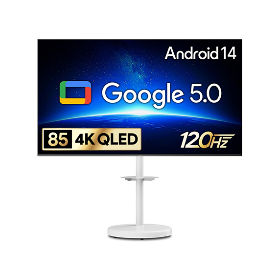 더함 스마트 구글 5.0 OS 안드로이드 14 QLED 85인치 이동형스탠드 (G854Q-5.0-삼텐바이미)