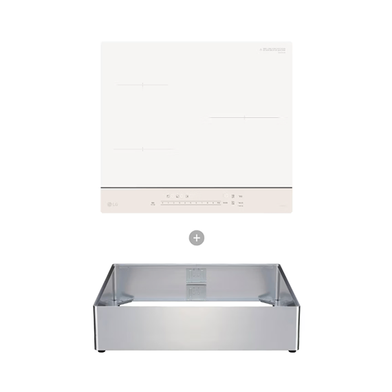 LG 디오스 오브제컬렉션 전기레인지 인덕션 3구 스탠딩 (세라믹 글라스) 케이스 결합 15CM (BEI3HKBLE) 자가관리